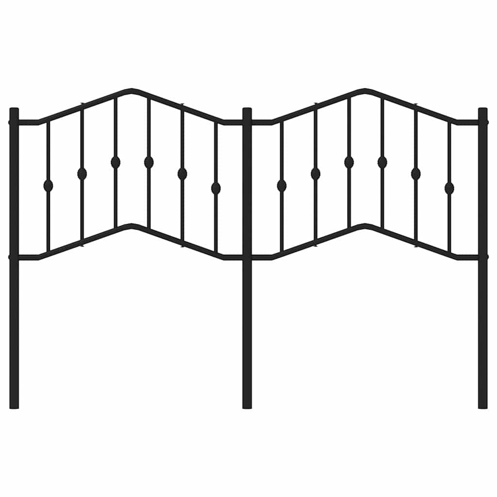 Fekete fém csere fejtámla 150 cm 3