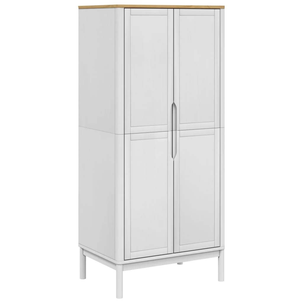 FLORO fehér tömör fenyőfa szekrény 77 x 53 x 171 cm 2