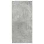 Betonszürke szerelt fa könyvespolc ajtókkal 204x37x75 cm 6