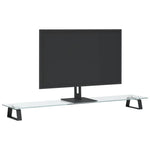 Fekete edzett üveg és fém monitorállvány 100 x 20 x 8 cm 3