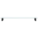 Fekete edzett üveg és fém monitorállvány 100 x 20 x 8 cm 4