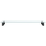 Fekete edzett üveg és fém monitorállvány 100 x 35 x 8 cm 4