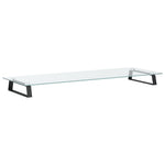 Fekete edzett üveg és fém monitorállvány 100 x 35 x 8 cm 6