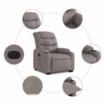 Elektromos felállást segítő tópszínű szövet dönthető fotel 8