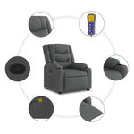 Sötétszürke szövet masszázsfotel 6