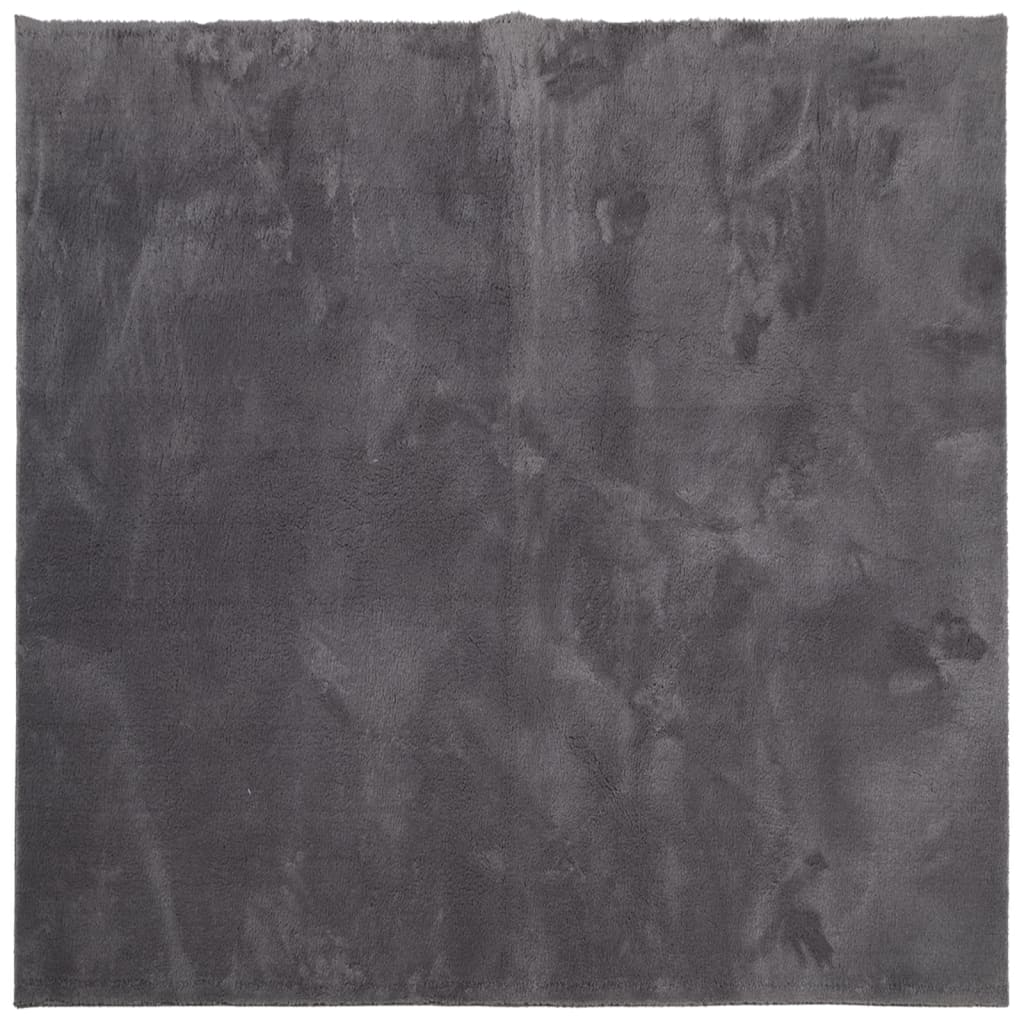 HUARTE antracit rövid szálú puha és mosható szőnyeg 160x160 cm 2