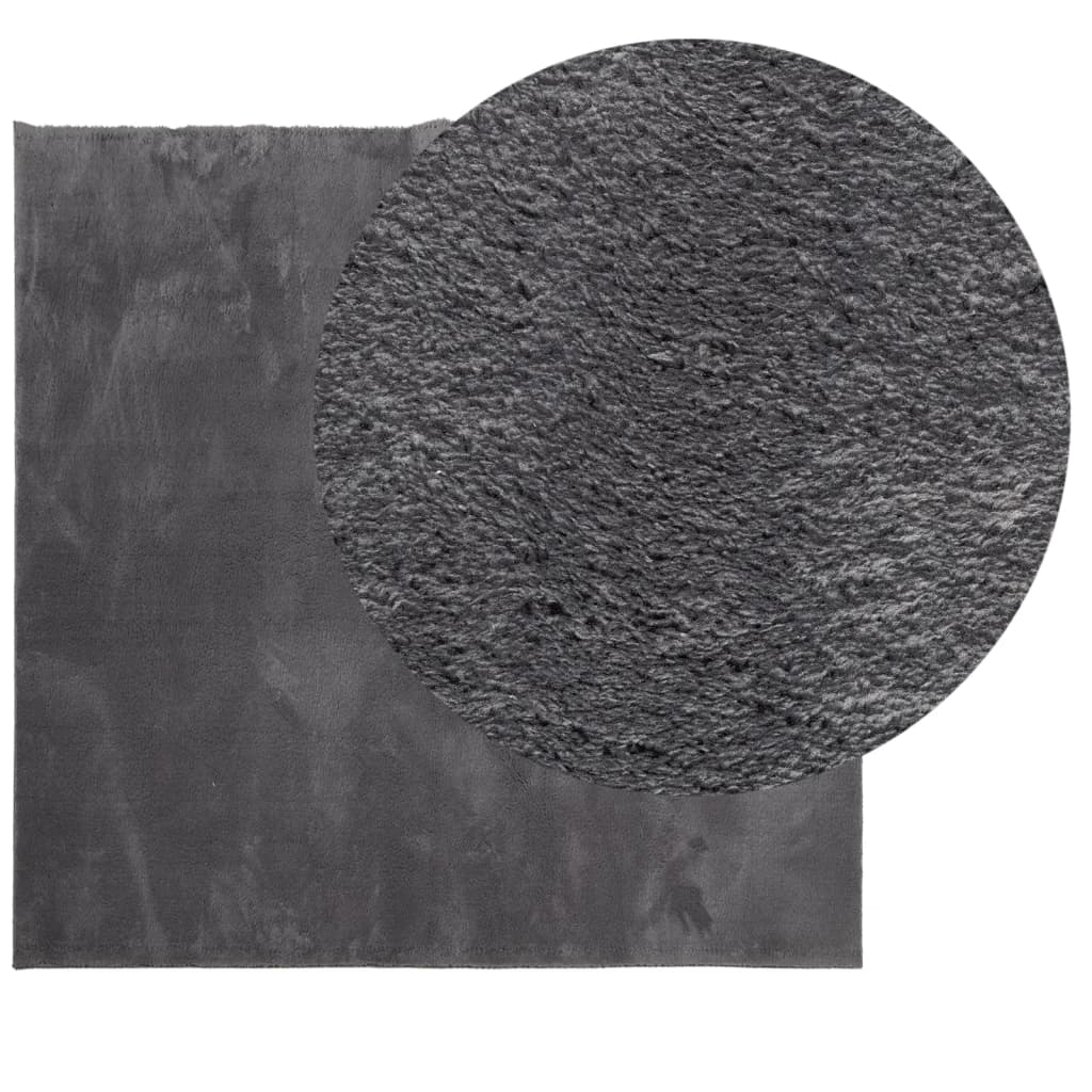 HUARTE antracit rövid szálú puha és mosható szőnyeg 160x160 cm 3