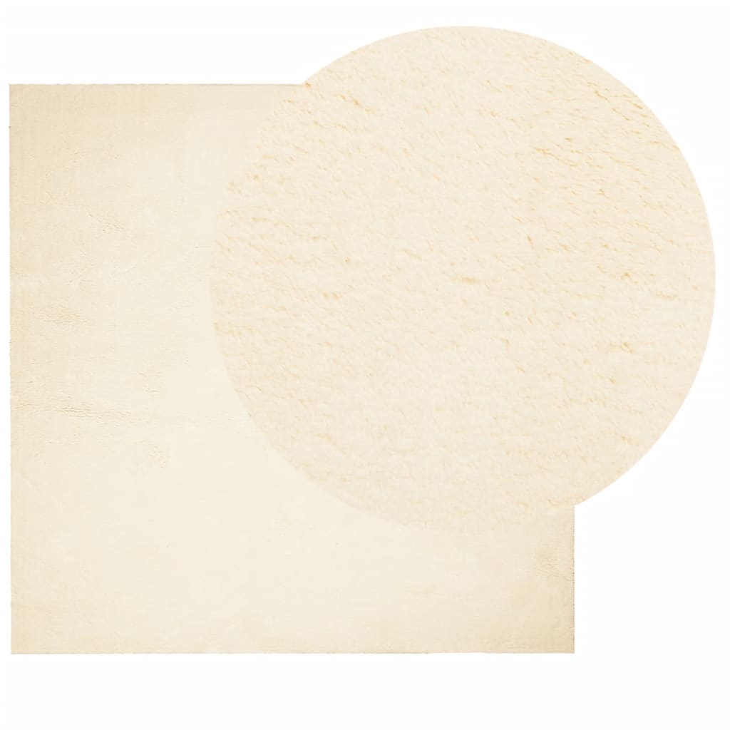 HUARTE krémszínű rövid szálú puha és mosható szőnyeg 200x200 cm 3