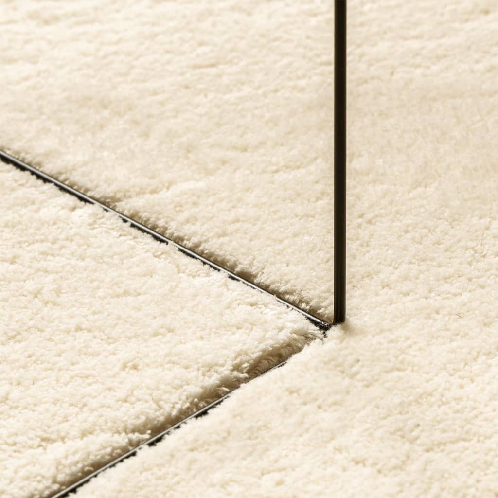 HUARTE krémszínű rövid szálú puha és mosható szőnyeg 200x200 cm 8