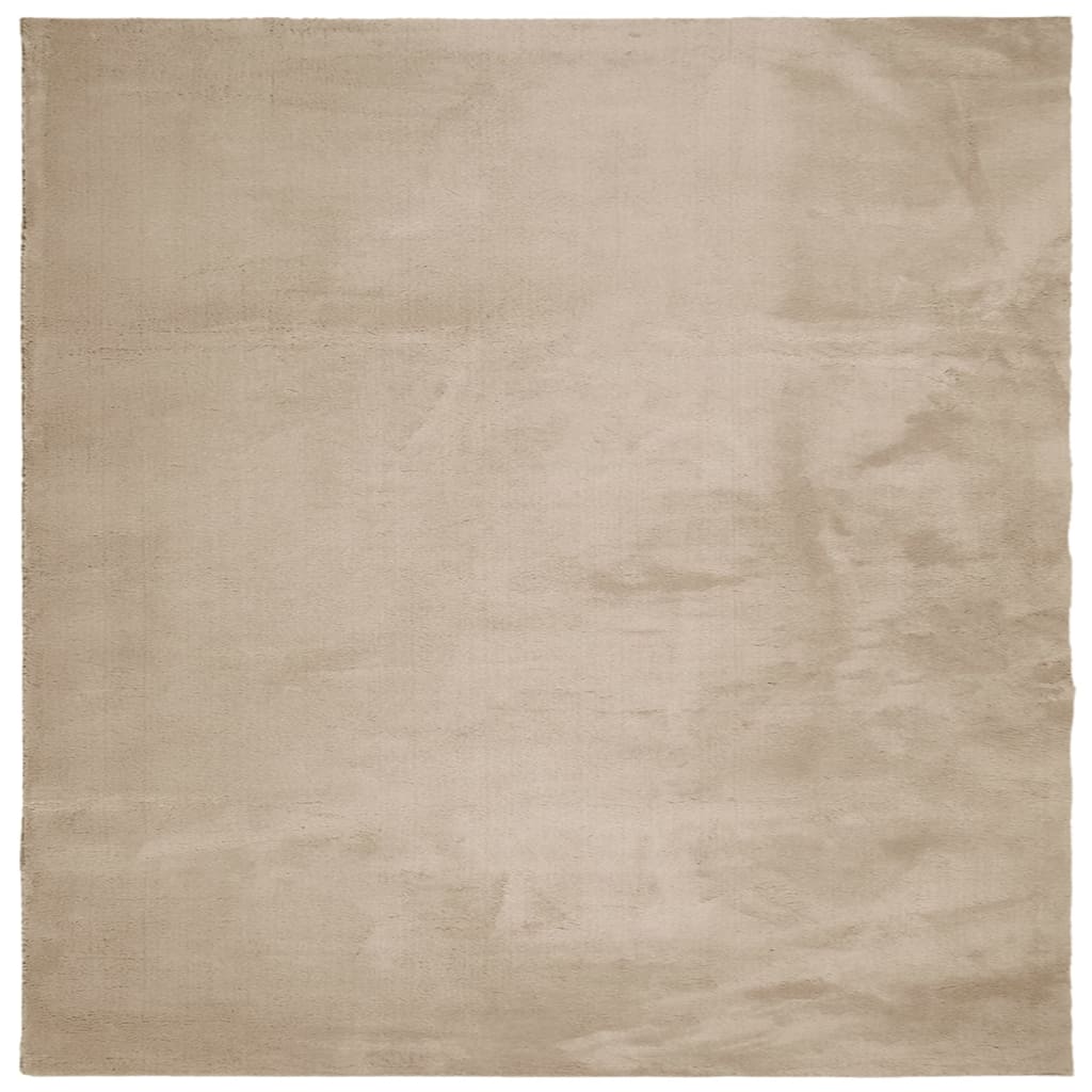 HUARTE homokszínű rövid szálú puha és mosható szőnyeg 120x120cm 2