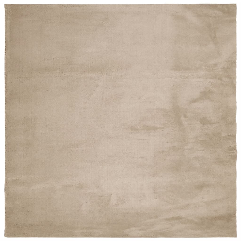 HUARTE homokszínű rövid szálú puha és mosható szőnyeg 200x200cm 2
