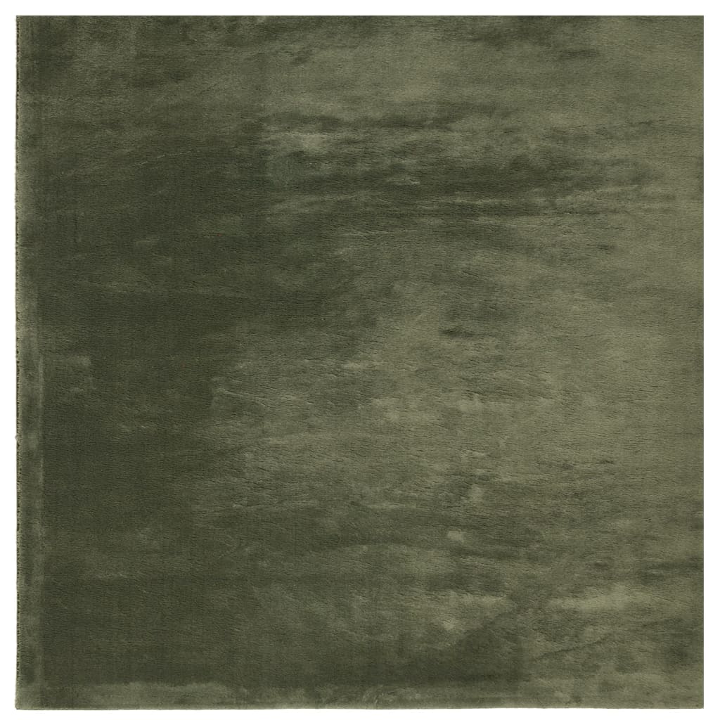 HUARTE erdőzöld rövid szálú puha és mosható szőnyeg 120x120 cm 2