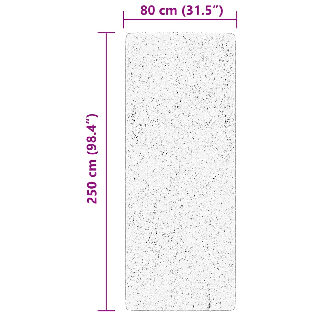 HUARTE fekete rövid szálú puha és mosható szőnyeg 80 x 250 cm 10
