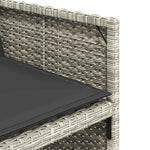 4 db világosszürke polyrattan kerti szék párnával 9