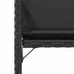 4 db fekete polyrattan kerti szék párnával 9