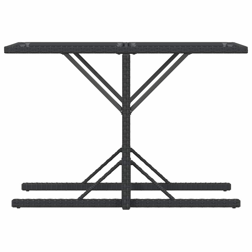 3 részes fekete polyrattan bisztrógarnitúra párnával 8