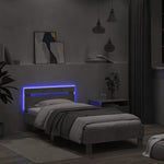 Betonszürke ágykeret fejtámlával és LED-világítással 100x200 cm 4