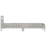 Betonszürke ágykeret fejtámlával és LED-világítással 100x200 cm 8