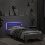 Betonszürke ágykeret fejtámlával és LED-világítással 90x200 cm 4