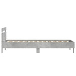 Betonszürke ágykeret fejtámlával és LED-világítással 90x200 cm 8