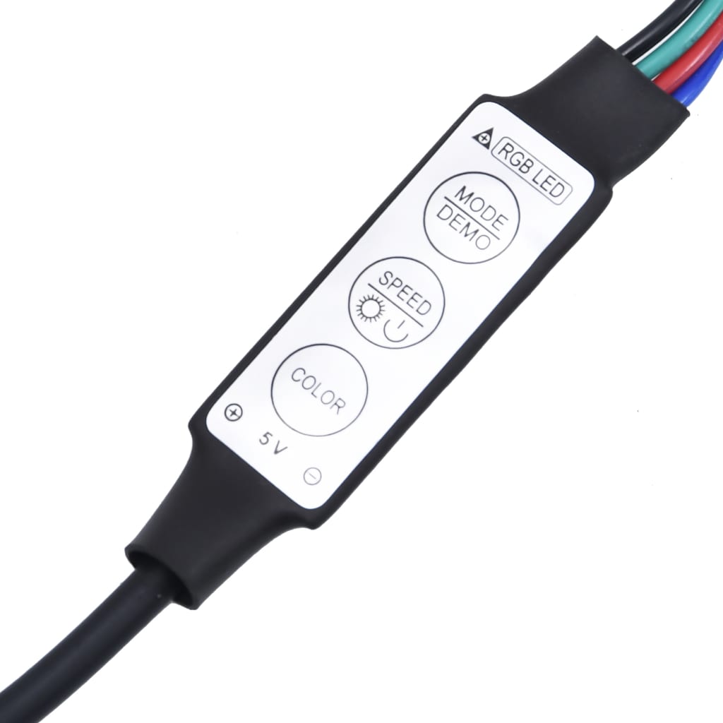 Sonoma tölgy színű ágykeret fejtámlával és LED-ekkel 90x190 cm 12
