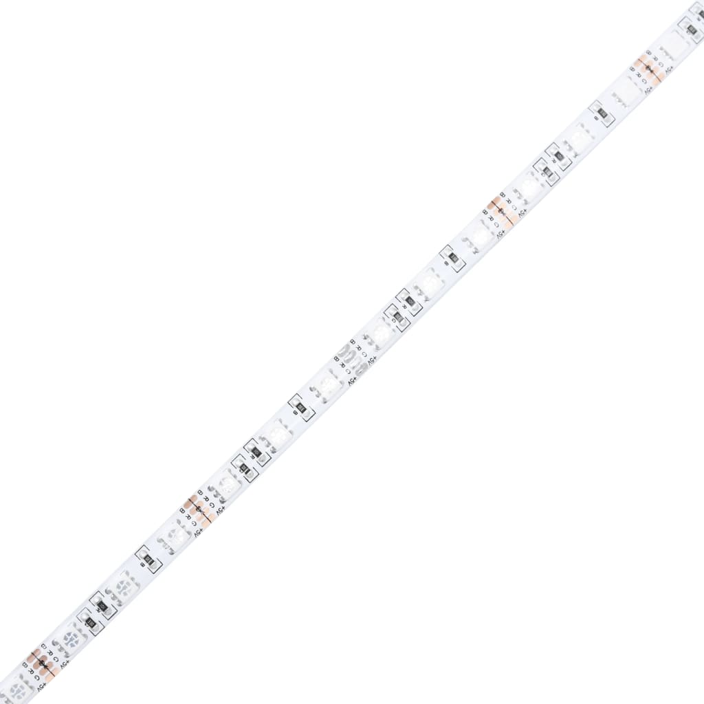 Füstös tölgy színű ágykeret fejtámlával és LED-ekkel 90x190 cm 11