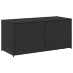 Fekete polyrattan kerti tárolóláda 283 L 2