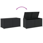 Fekete polyrattan kerti tárolóláda 283 L 7