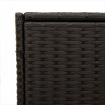Fekete polyrattan kerti tárolóláda 283 L 9