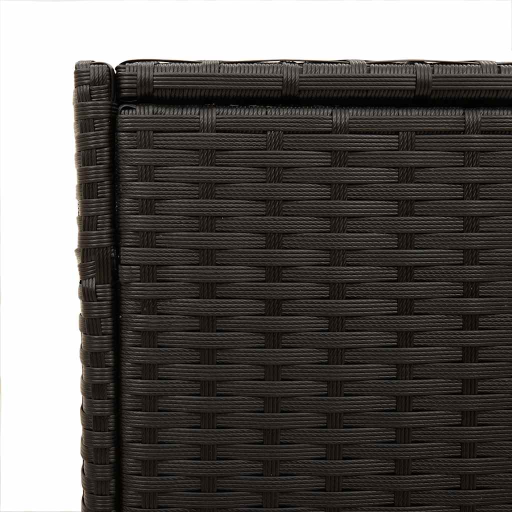 Fekete polyrattan kerti tárolóláda 283 L 9