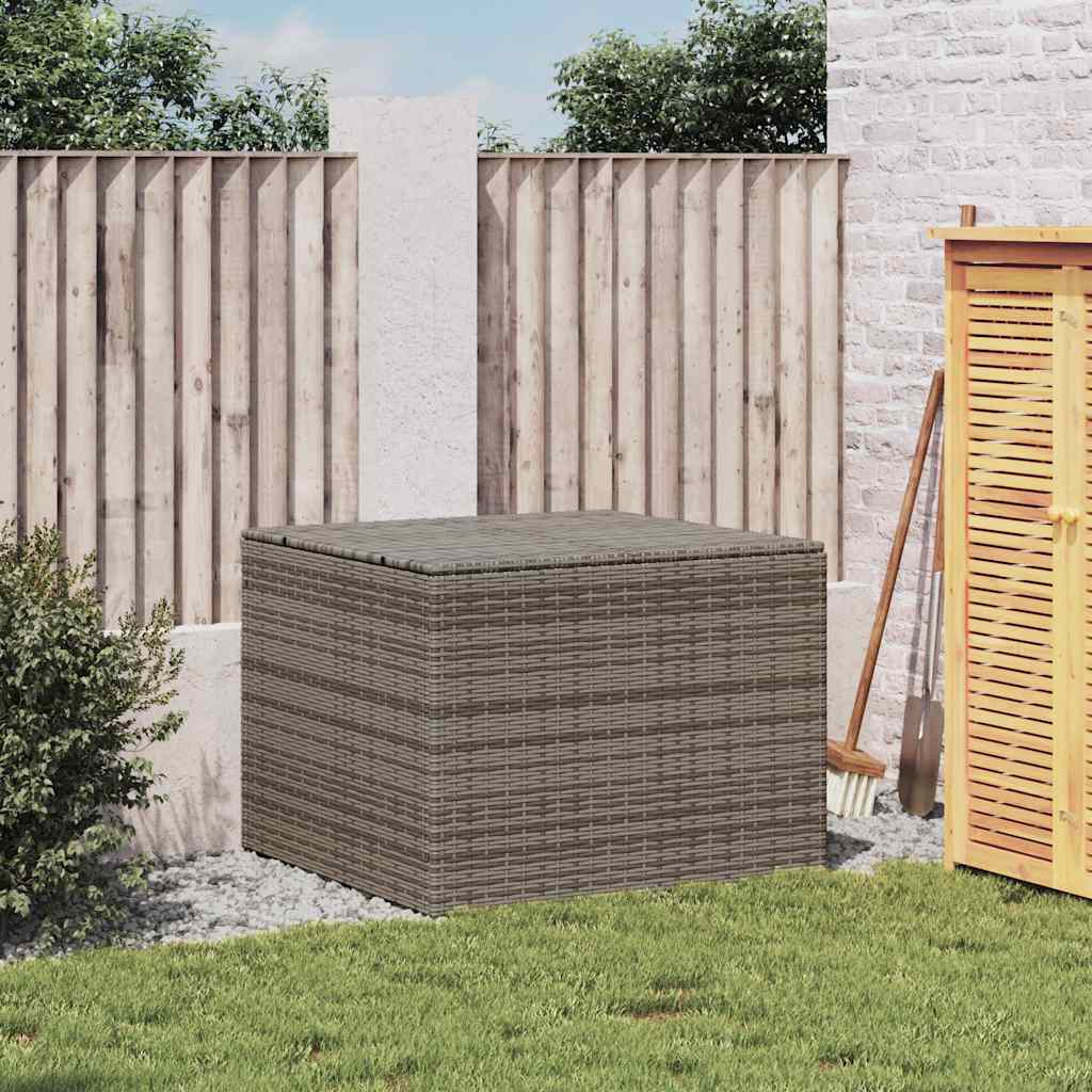 Szürke polyrattan kerti tárolóláda 291 L 3