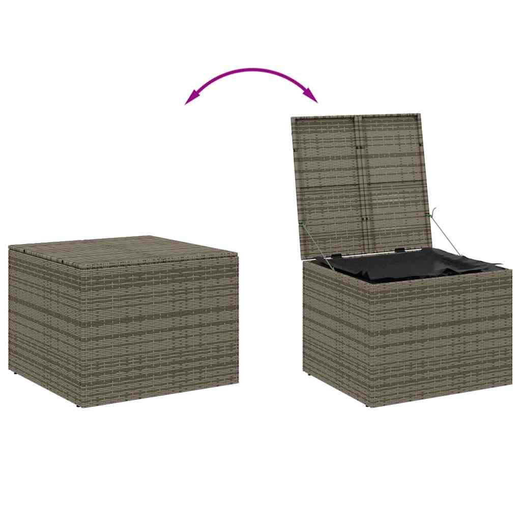 Szürke polyrattan kerti tárolóláda 291 L 7