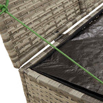 Szürke polyrattan kerti tárolóláda 291 L 8
