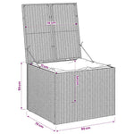 Szürke polyrattan kerti tárolóláda 291 L 10