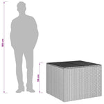 Szürke polyrattan kerti tárolóláda 291 L 11