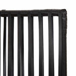 Fekete 6-paneles polyrattan térelválasztó 6