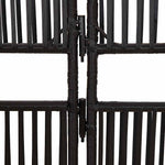 Fekete 6-paneles polyrattan térelválasztó 7