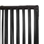 Fekete 4 paneles polyrattan térelválasztó 6