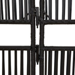 Fekete 6-paneles polyrattan térelválasztó 7