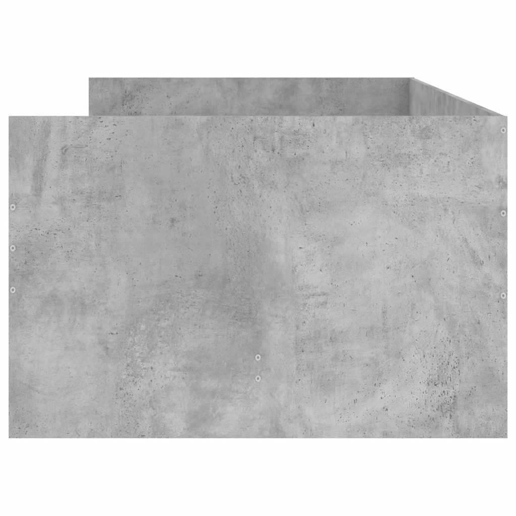 Betonszürke ágykeret fiókokkal 90x200 cm 7