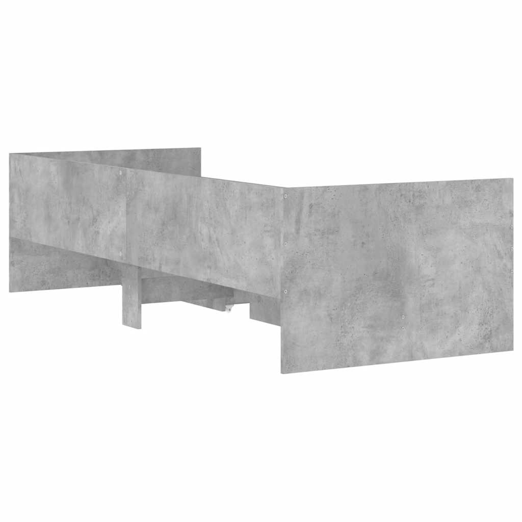 Betonszürke ágykeret fiókokkal 90x200 cm 8