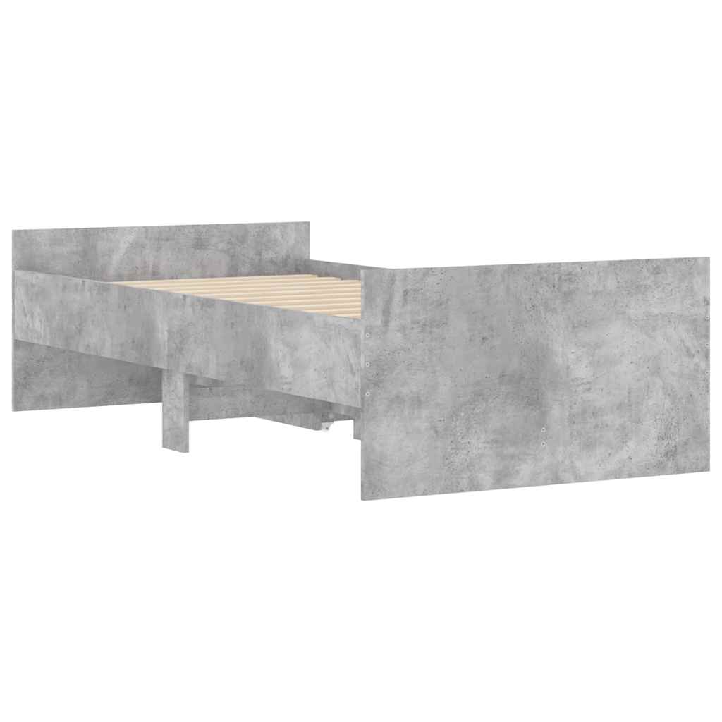 Betonszürke ágykeret fiókokkal 100x200 cm 8