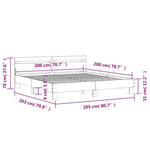Barna tölgy ágykeret fejtámlával és LED-del 200 x 200 cm 15