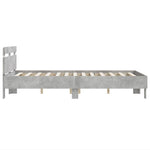 Betonszürke ágykeret fejtámlával és LED-del 135x190 cm 8