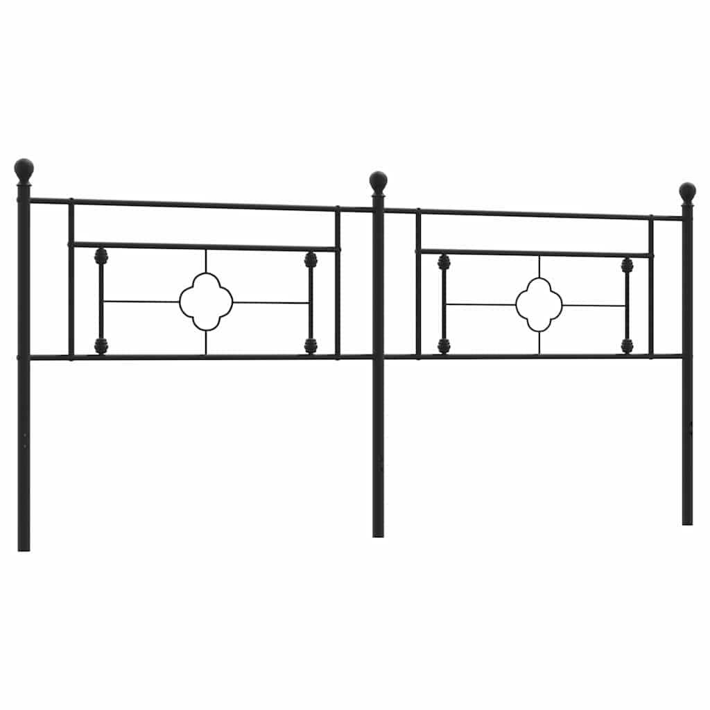 Fekete fém csere fejtámla 200 cm 2