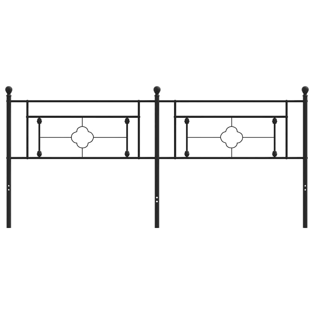 Fekete fém csere fejtámla 200 cm 3