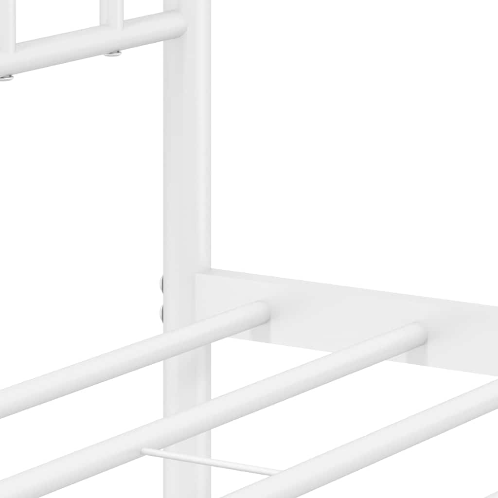 Fehér fém ágykeret fejtámlával 193 x 203 cm 11