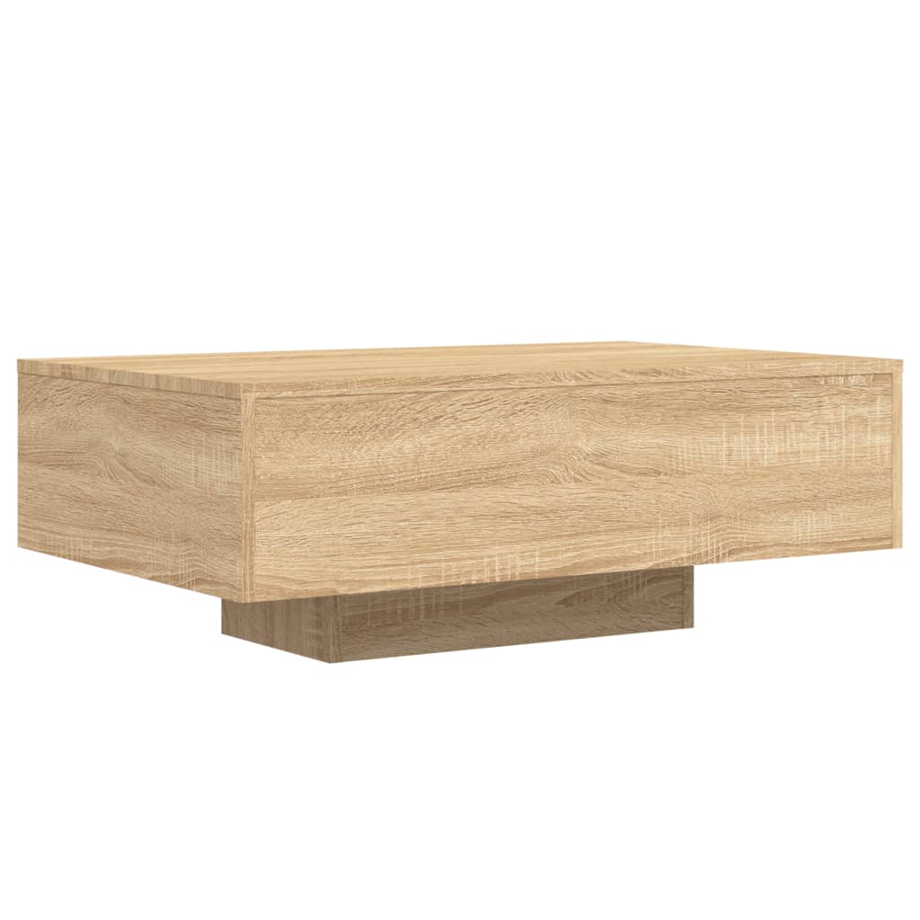 Sonoma tölgy színű dohányzóasztal LED-lámpákkal 85 x 55 x 31 cm 3