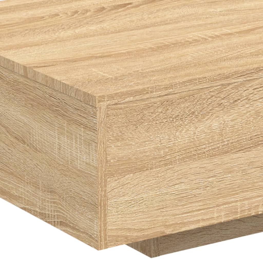 Sonoma tölgy színű dohányzóasztal LED-lámpákkal 85 x 55 x 31 cm 9