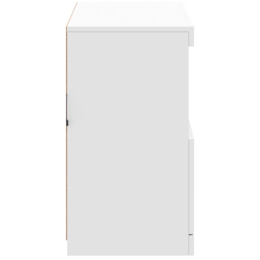Fehér tálalószekrény LED-világítással 81 x 37 x 67 cm 8